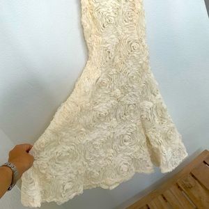 Ark & Co textured ruffled floral swirl tulle dress